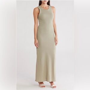 NWT rag & bone Carine texture knit  Maxi Dress in Moss - M